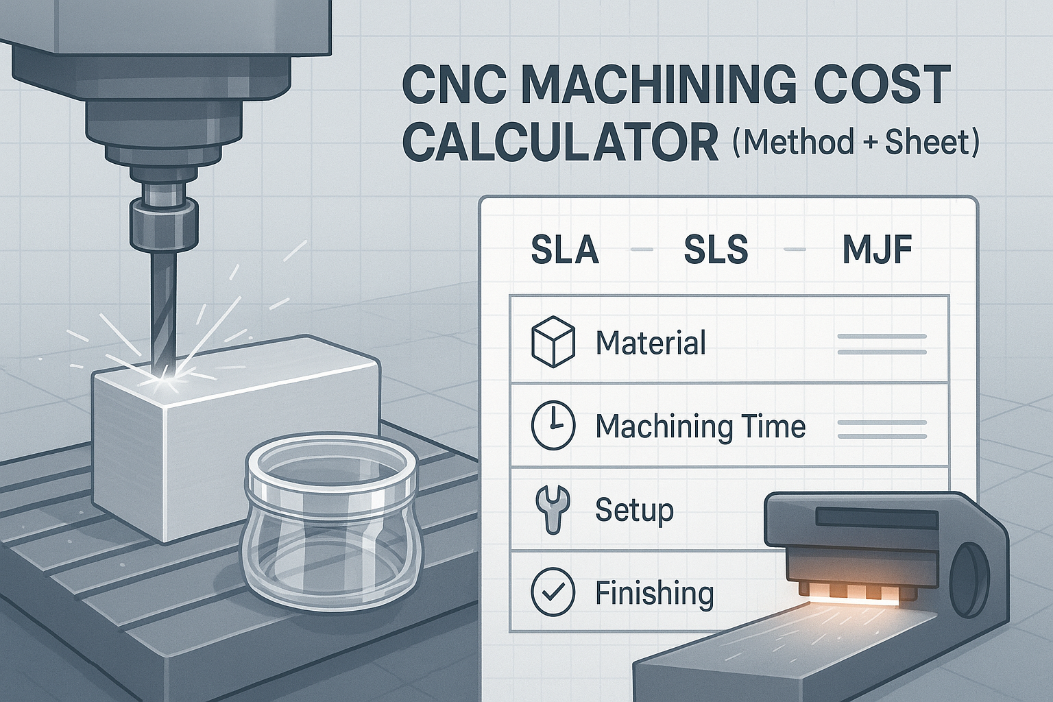 Calculadora de costes de mecanizado CNC