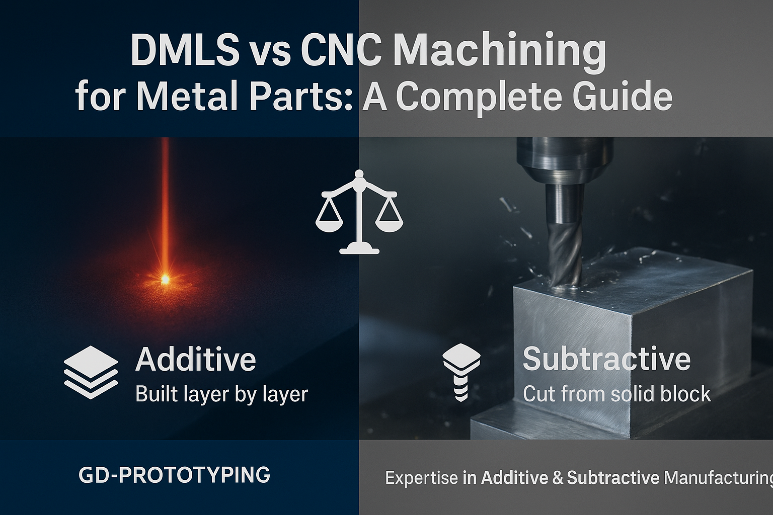 DMLS vs Mecanizado CNC para piezas metálicas