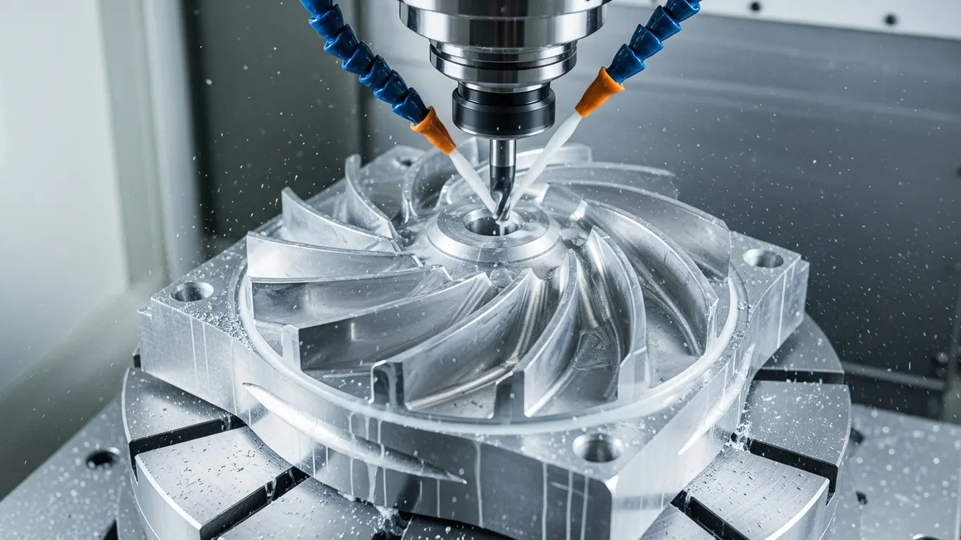 5-Prototipo de impulsor de fresado CNC en eje